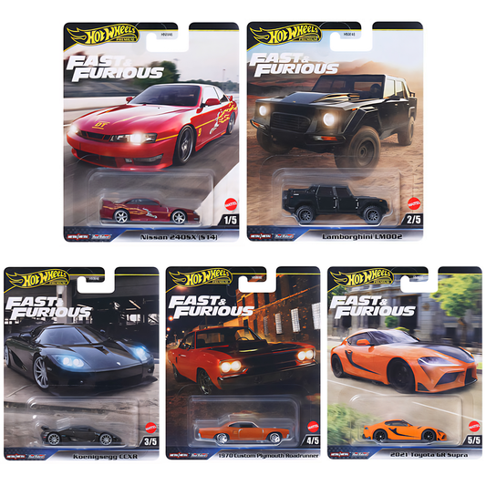 Hot Wheels Fast & Furious 2025 Release 3 - 5 CAR SET