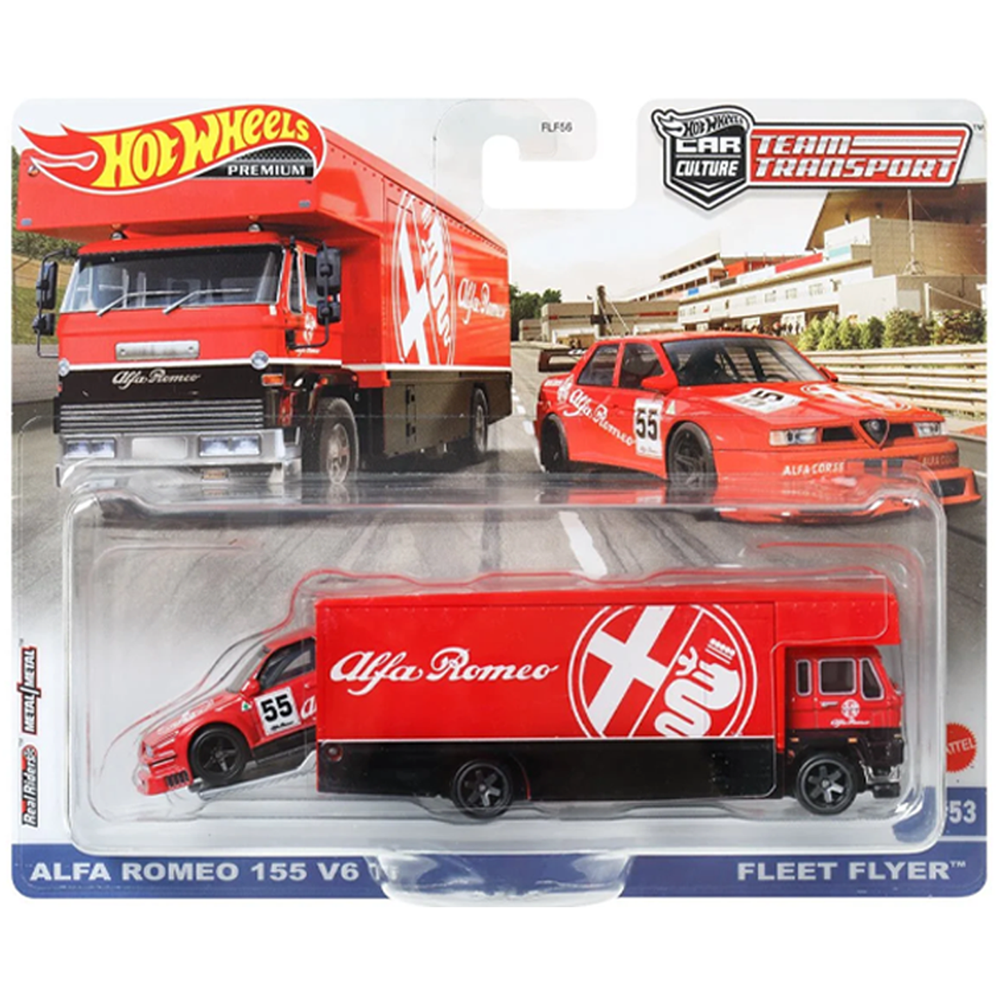 Hot Wheels Team Transport Alfa Romeo 155 V6 Ti / Fleet Flyer #53