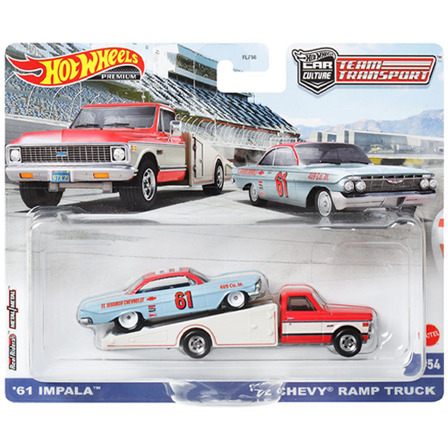 Hot Wheels Team Transport '61 Impala / '72 Chevy Ramp Truck #54