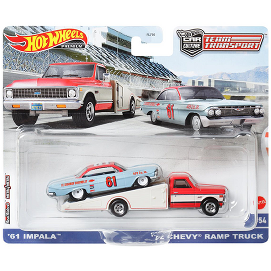 Hot Wheels Team Transport '61 Impala / '72 Chevy Ramp Truck #54