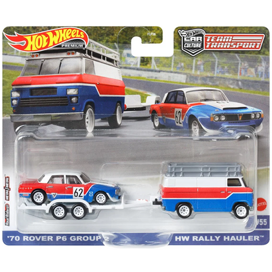 Hot Wheels Team Transport '70 Rover P6 Group 2 / HW Rally Hauler #55