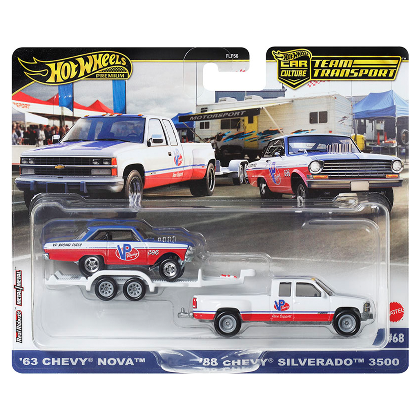 Hot Wheels Team Transport '63 Chevy Nova / '88 Chevy Silverado 3500 #68