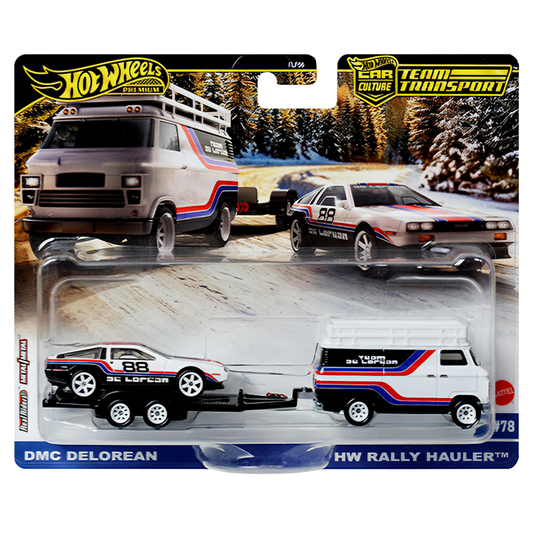 Hot Wheels Team Transport DMC Delorean / HW Rally Hauler #78