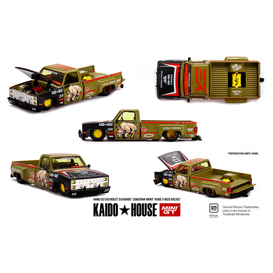 Kaido House Chevrolet Silverado Dually Sumatran Rhino x Mizu Diecast