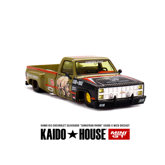 Kaido House Chevrolet Silverado Dually Sumatran Rhino x Mizu Diecast