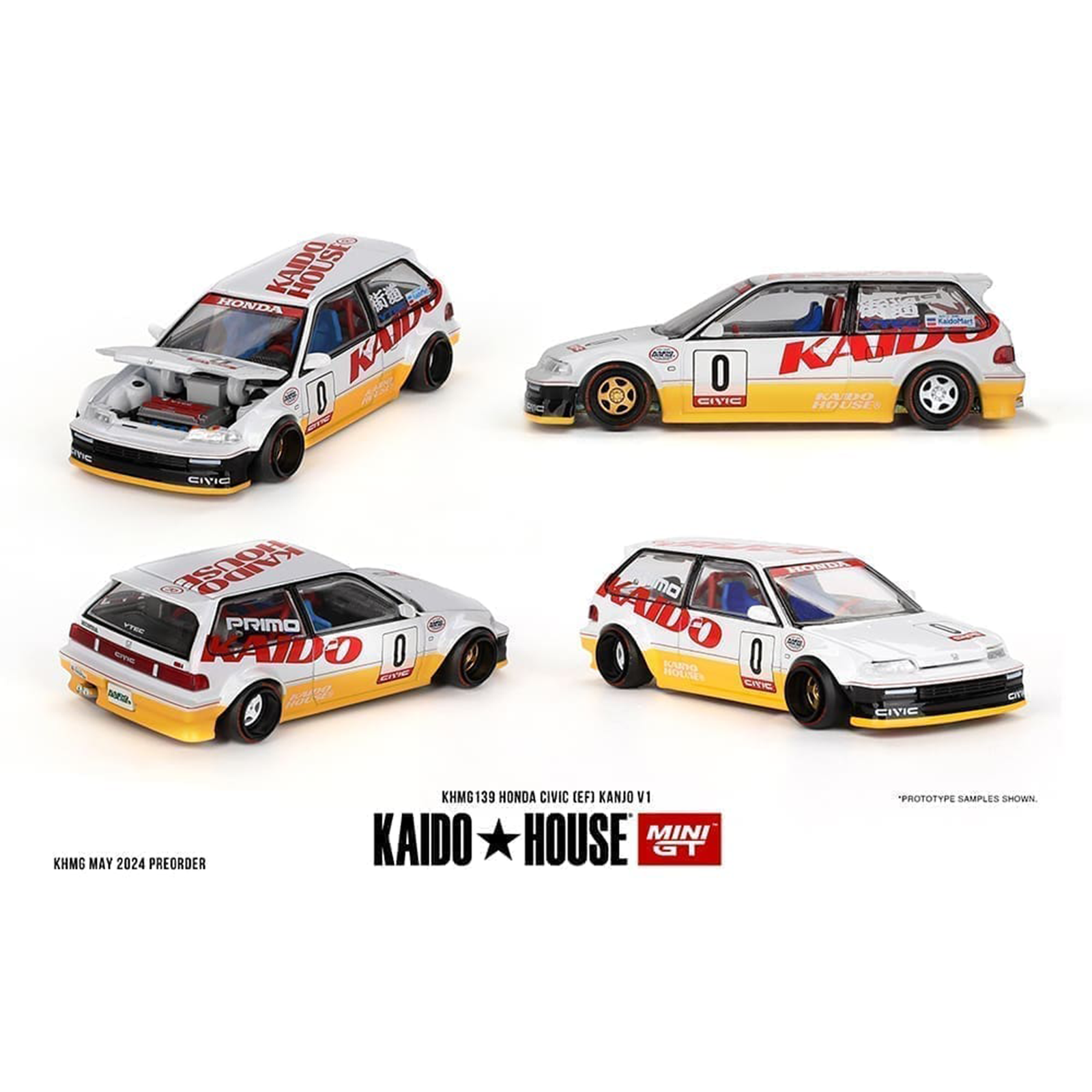 KHMG141 HONDA CIVIC EF KANJO 街道ハウス Kaido Kaido House Honda Civic (EF) Kanjo V1 – OrlandoCityDiecast