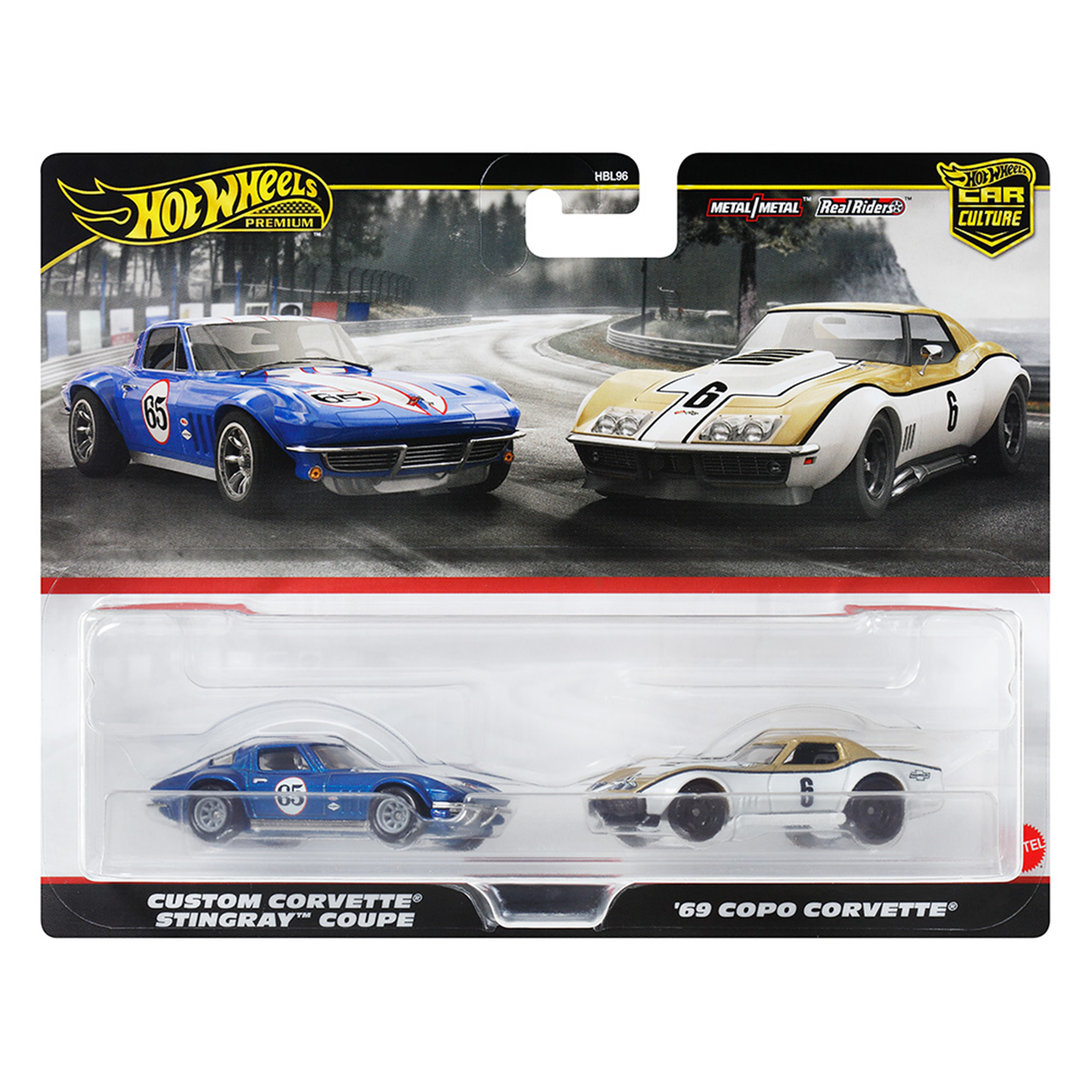 Car Culture Premium 2-pack Custom Corvette Stingray Coupe / '69 Copo Corvette