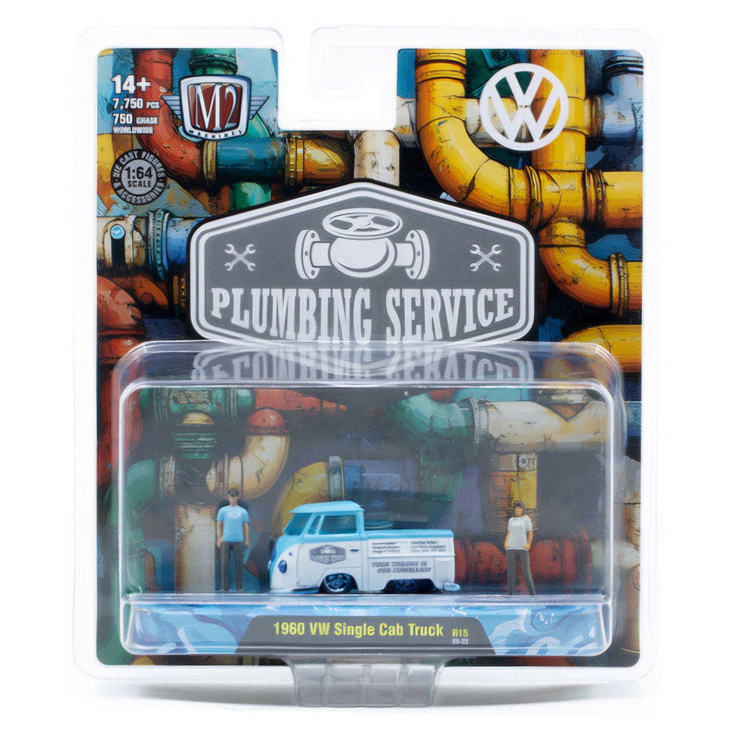 M2 Diorama 1960 VW Single Cab Truck “Plumbing Service” - CHASE