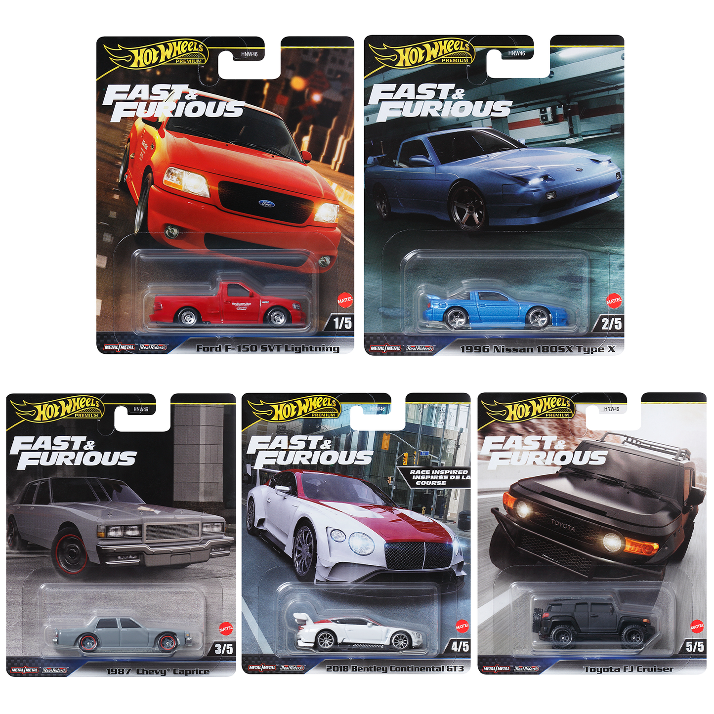 Hot Wheels Fast & Furious 2024 Set D - 5 CAR SET