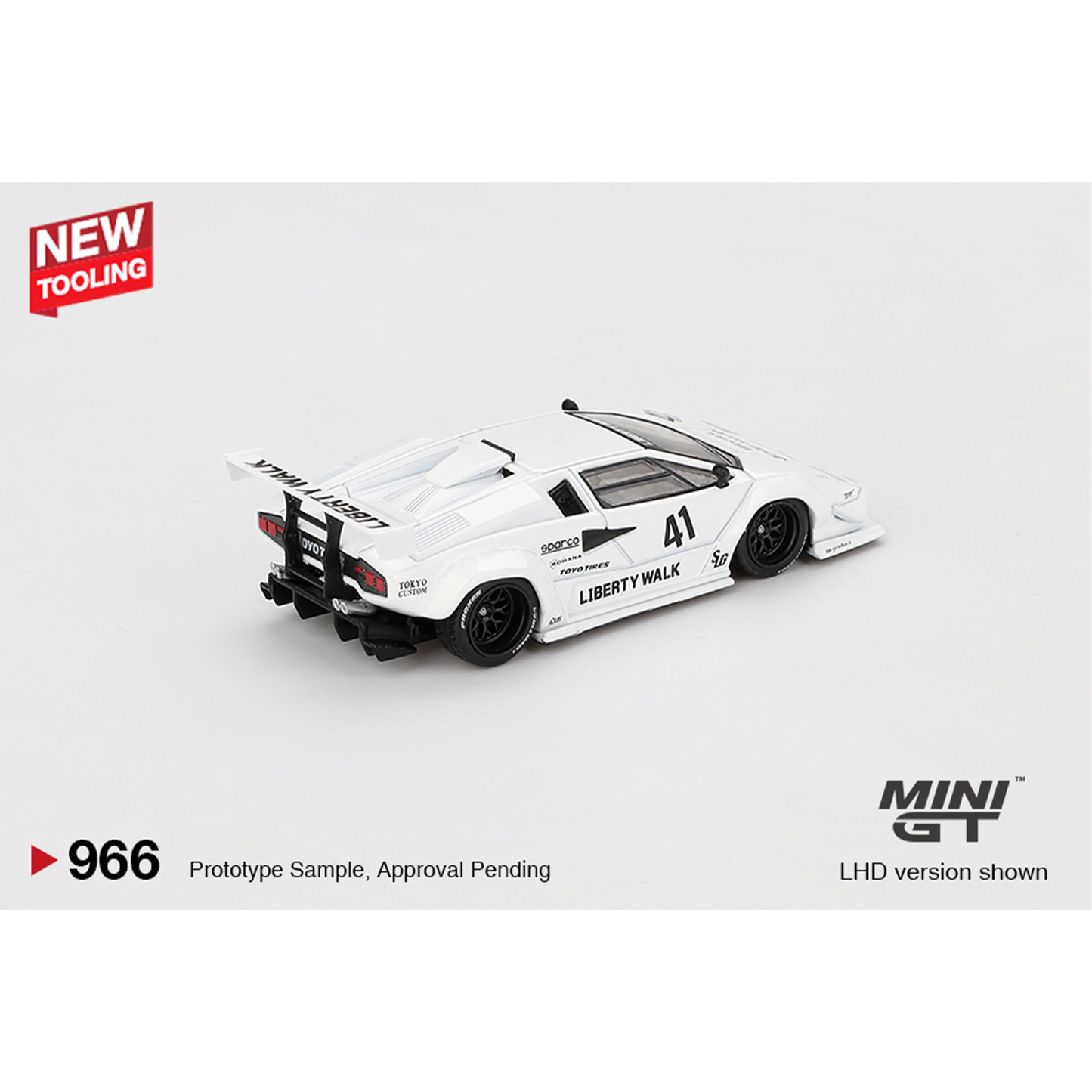 Mini GT Lamborghini Countach LB-WORKS White 2024 Tokyo Auto Salon