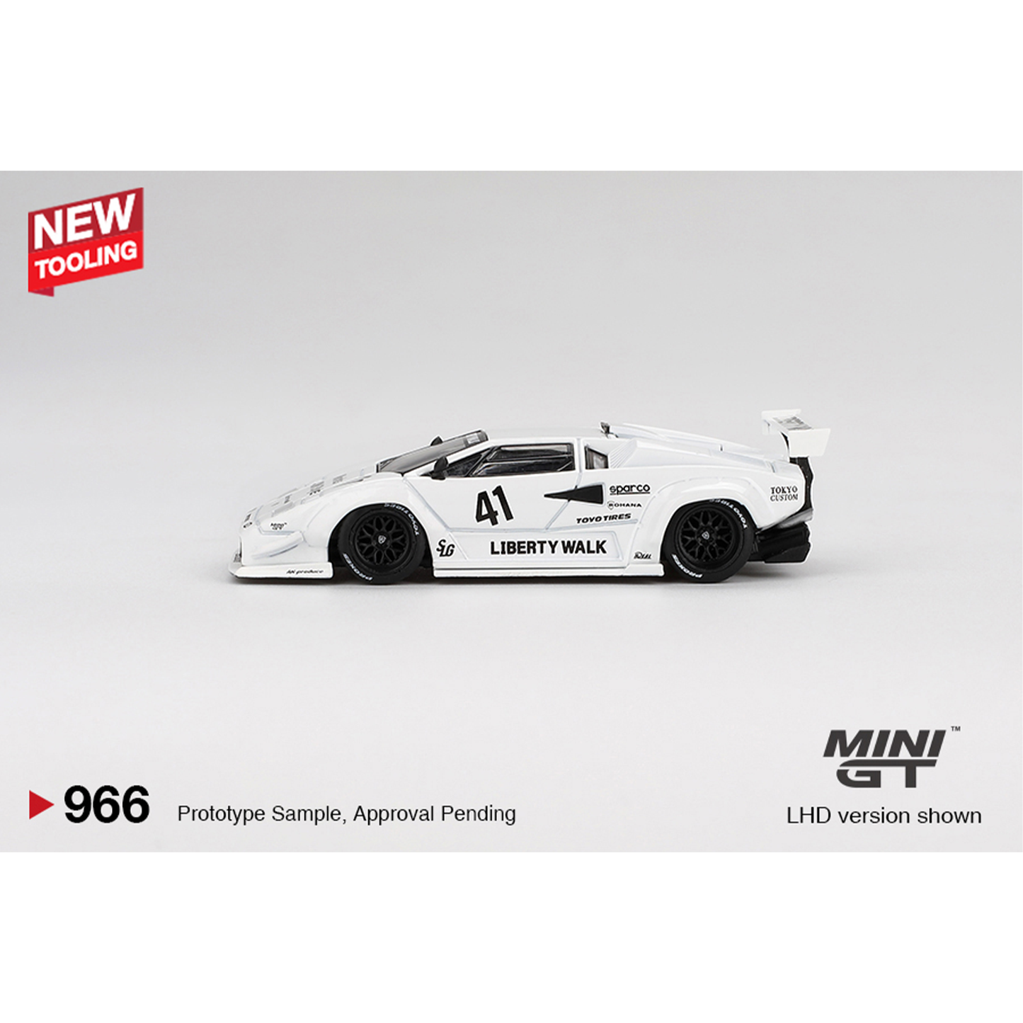 Mini GT Lamborghini Countach LB-WORKS White 2024 Tokyo Auto Salon