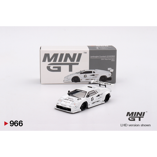 Mini GT Lamborghini Countach LB-WORKS White 2024 Tokyo Auto Salon