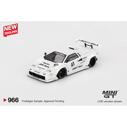 Mini GT Lamborghini Countach LB-WORKS White 2024 Tokyo Auto Salon