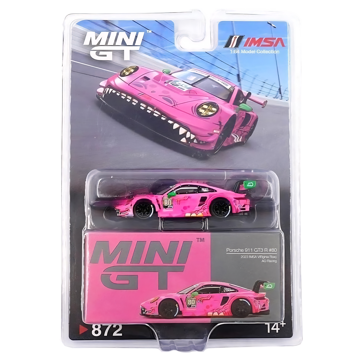 Mini GT Porsche 911 GT3 R #80 AO Racing 2023 IMSA VIRginia