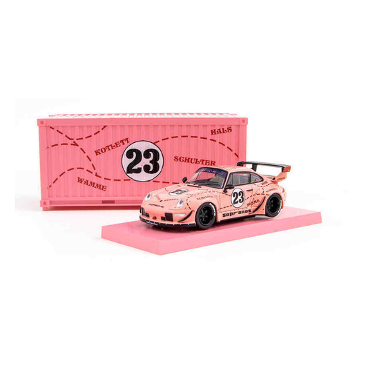 Tarmac Works 1:64 RWB 993 Sopranos “Pink Pig” With Container - Limited Edition & Numbered