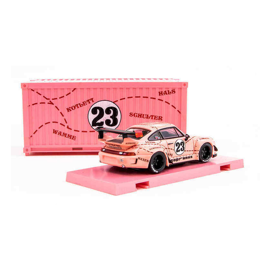 Tarmac Works 1:64 RWB 993 Sopranos “Pink Pig” With Container - Limited Edition & Numbered