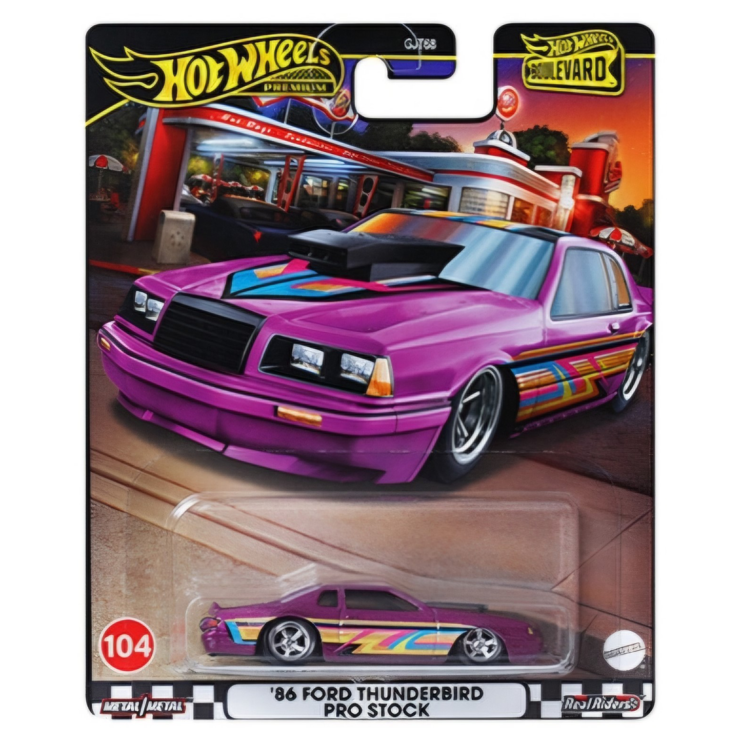 Hot Wheels Boulevard - '86 Ford Thunderbird Pro Stock #104