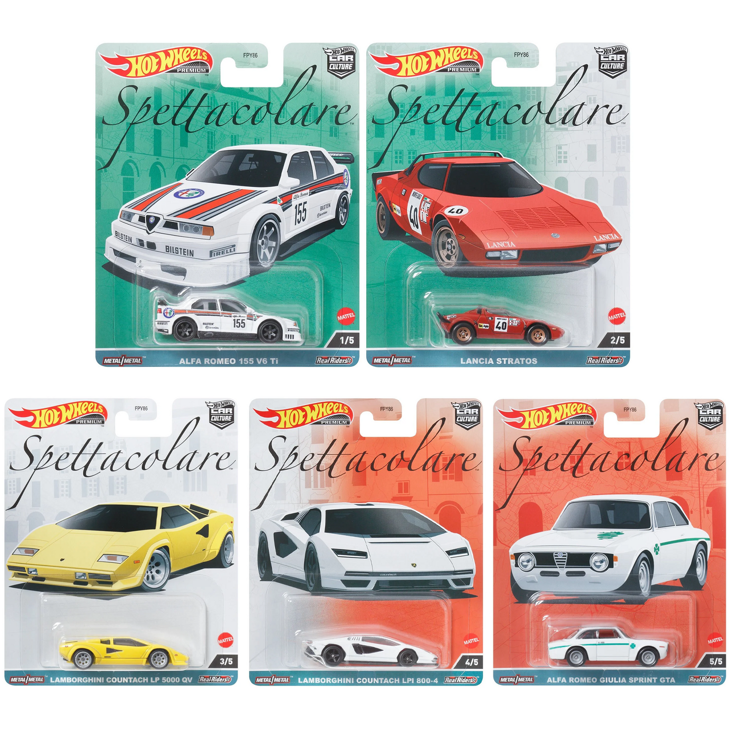 Hot Wheels Car Culture 2023 Set B SPETTACOLARE - 5 CAR SET