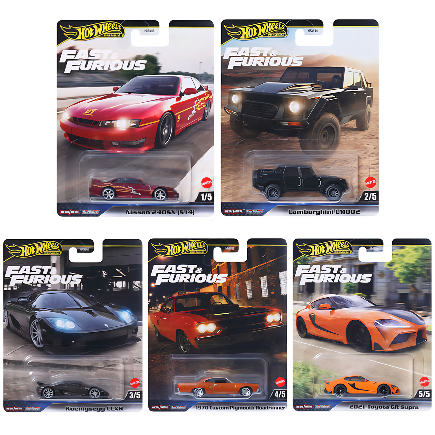 Hot Wheels Fast & Furious 2025 Set C - 5 CAR SET