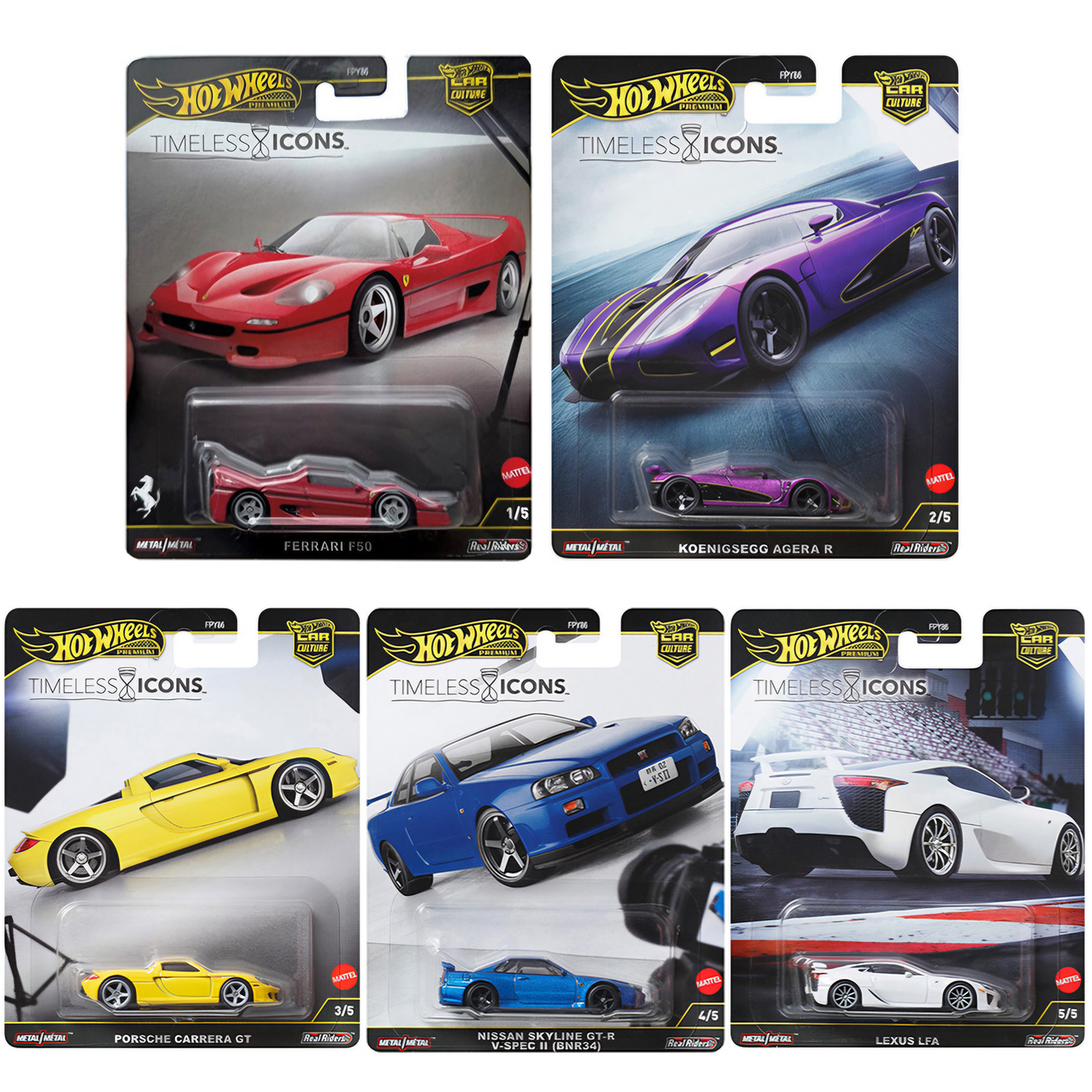 Hot Wheels Car Culture 2025 N Case TIMELESS ICONS  - 5 CAR SET