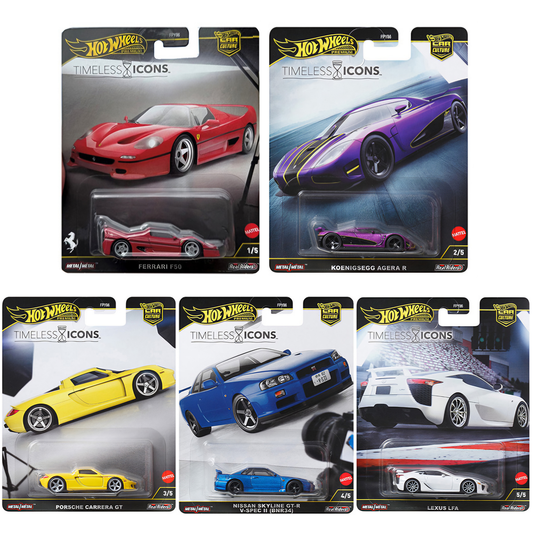 Hot Wheels Car Culture 2025 N Case TIMELESS ICONS  - 5 CAR SET