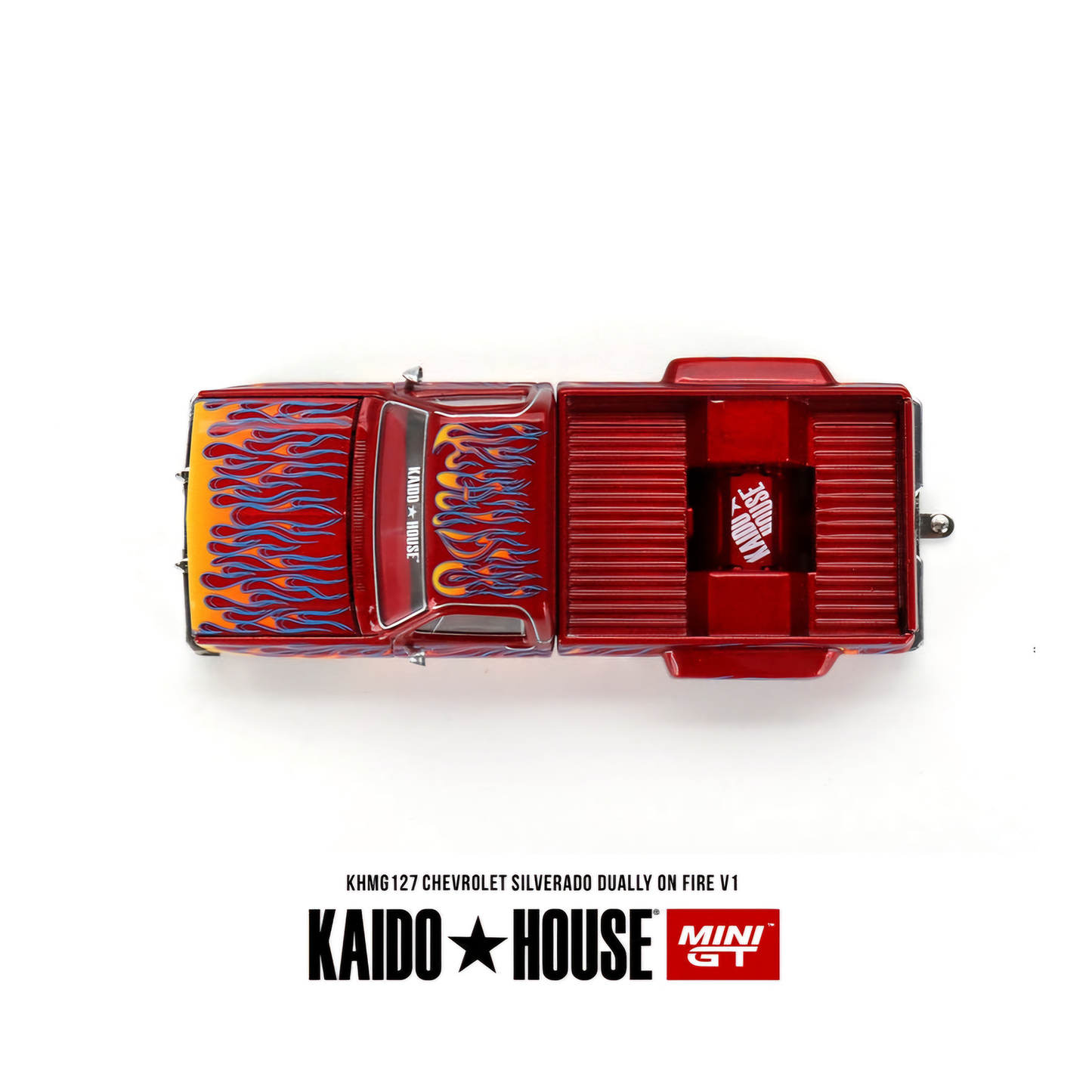 Kaido House X Mini GT Chevrolet Silverado Dually on Fire V1