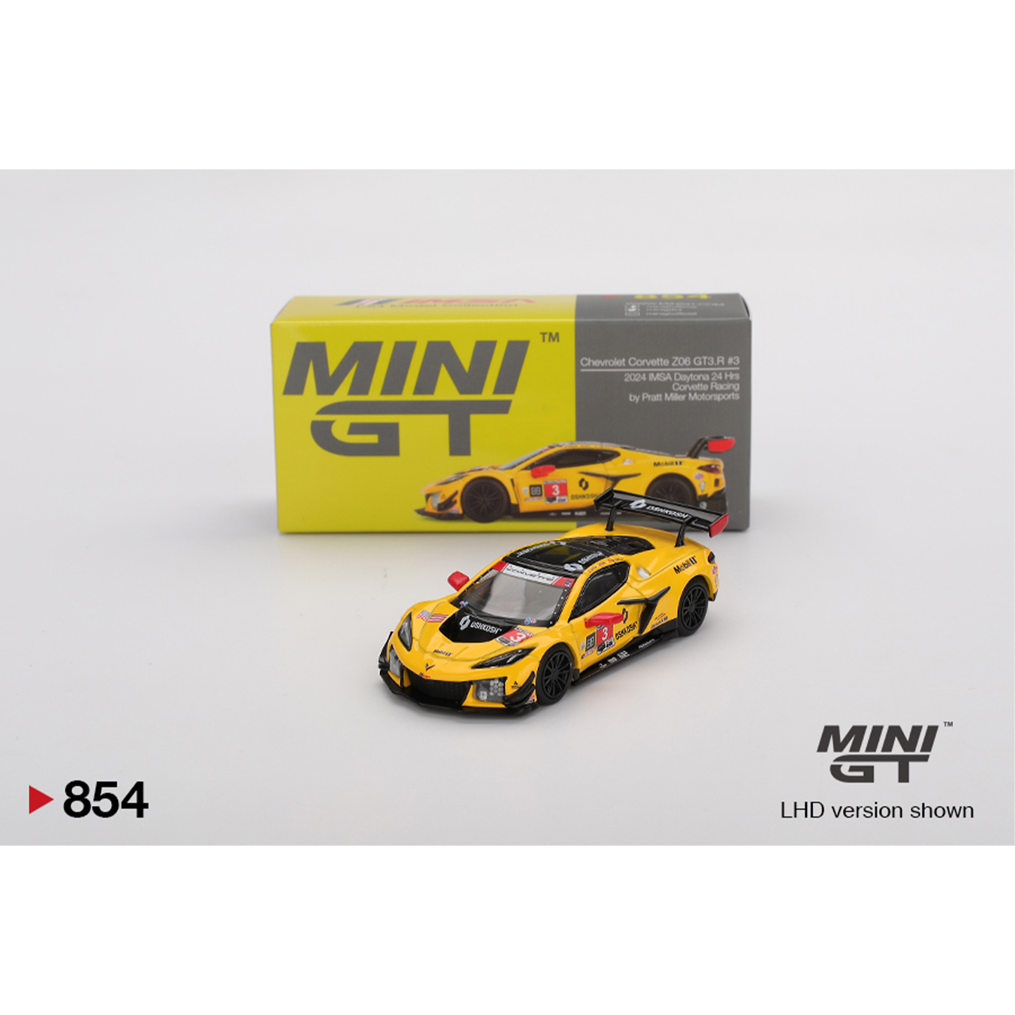Mini GT Chevrolet Corvette Z06 GT3.R #3 Corvette Racing by Pratt Miller Motorsports 2024 IMSA Daytona 24 Hrs