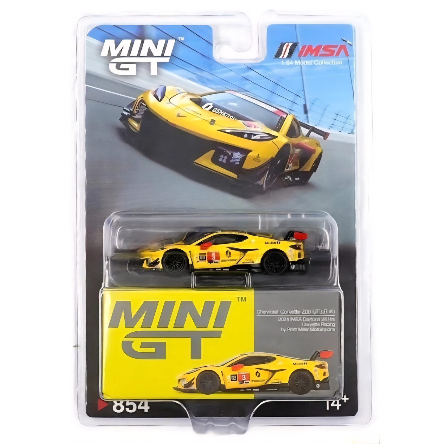 Mini GT Chevrolet Corvette Z06 GT3.R #3 Corvette Racing by Pratt Miller Motorsports 2024 IMSA Daytona 24 Hrs