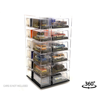 Display Case, Mijo Exclusives Large 24-Car Display Desk Top Spinner