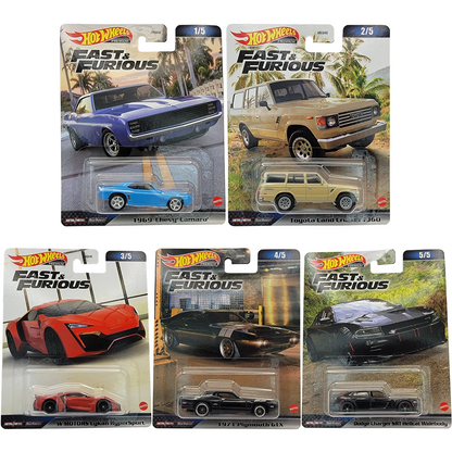 Hot Wheels Fast & Furious 2023 Set B - 5 CAR SET