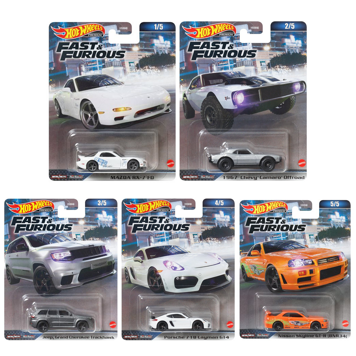 Hot Wheels Fast & Furious 2023 Set A - 5 CAR SET