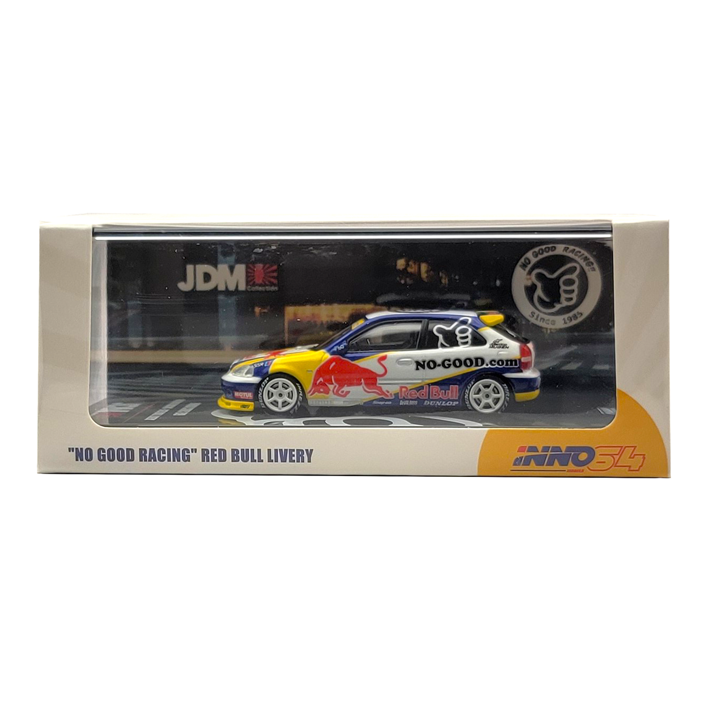 Inno64 Honda Civic Type R EK9 No Good Racing Red Bull Livery