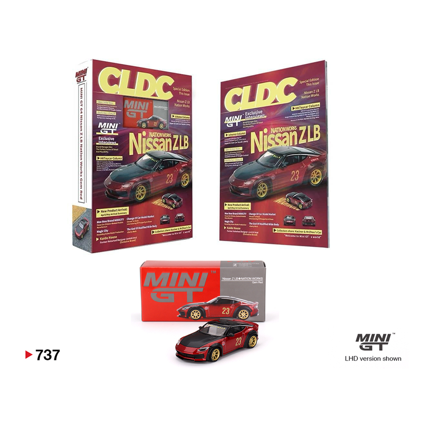 Mini GT CLDC Magazine with Nissan Z LB Nation Works, China CLDC Exclusive