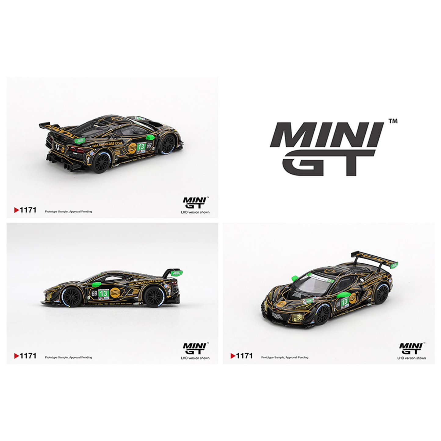 Mini GT Chevrolet Corvette Z06 GT3.R #13 AWA 2025 IMSA Daytona 24 Hrs