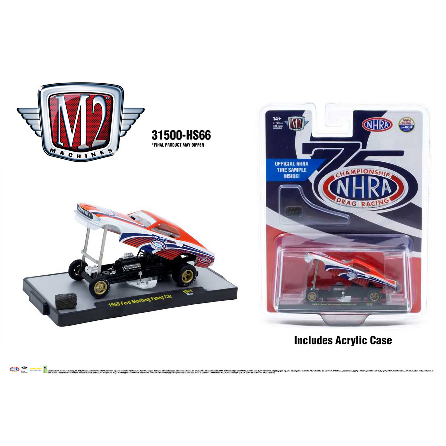 M2 1969 Ford Mustang Funny Car 75th Anniversary of NHRA