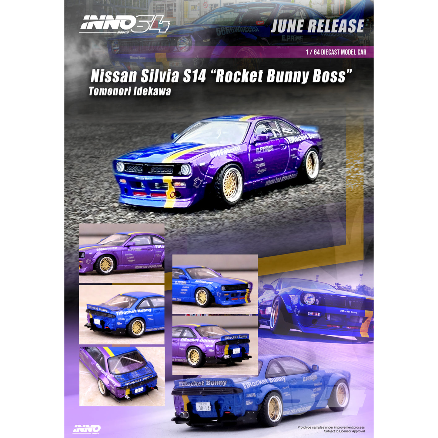 Inno64 Nissan Silvia S14 "Rocket Bunny Boss" Tomonori Idekawa