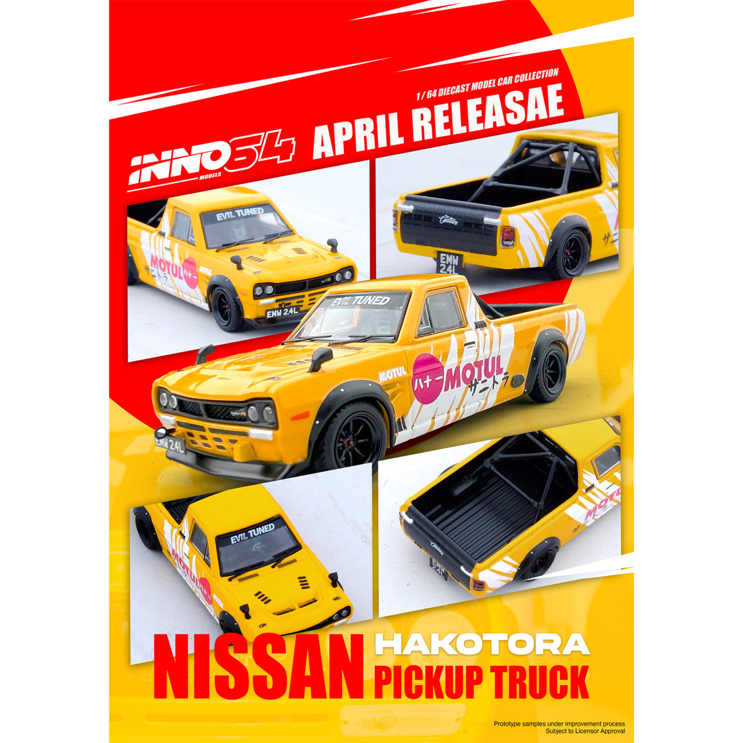 Inno64 Nissan Hakotora Pick Up Truck MOTUL Livery