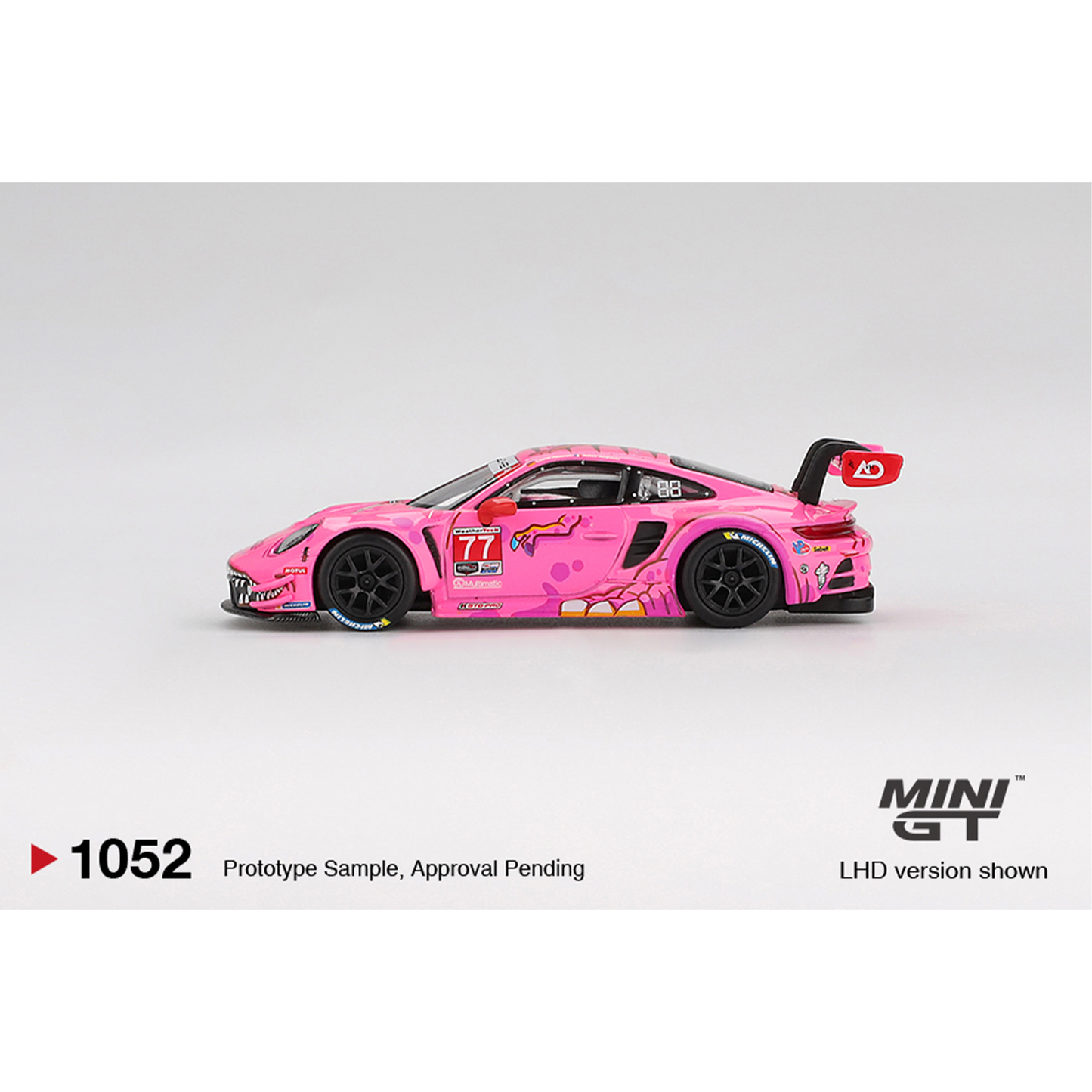 Mini GT Porsche 911 GT3 R #77 AO Racing 2024 IMSA ROAD AMERICA