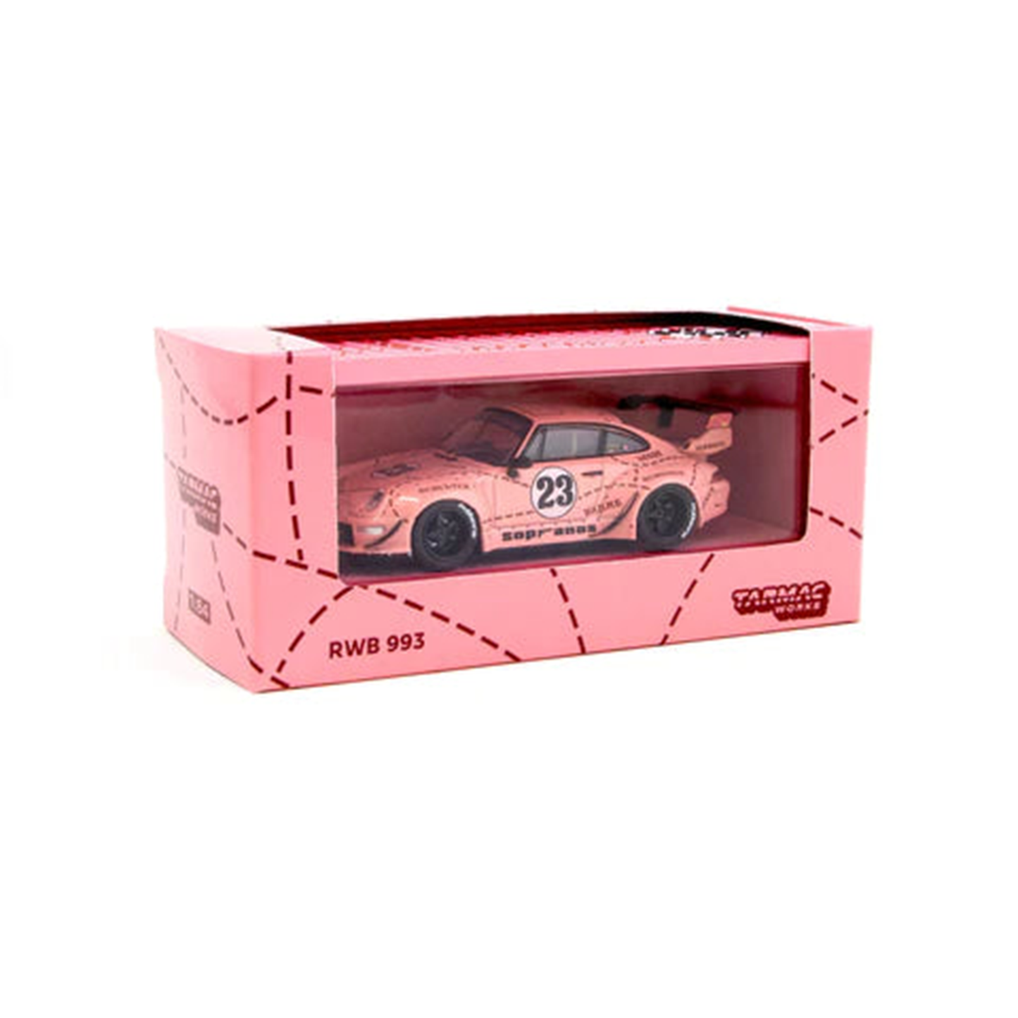Tarmac Works 1:64 RWB 993 Sopranos “Pink Pig” With Container - Limited Edition & Numbered