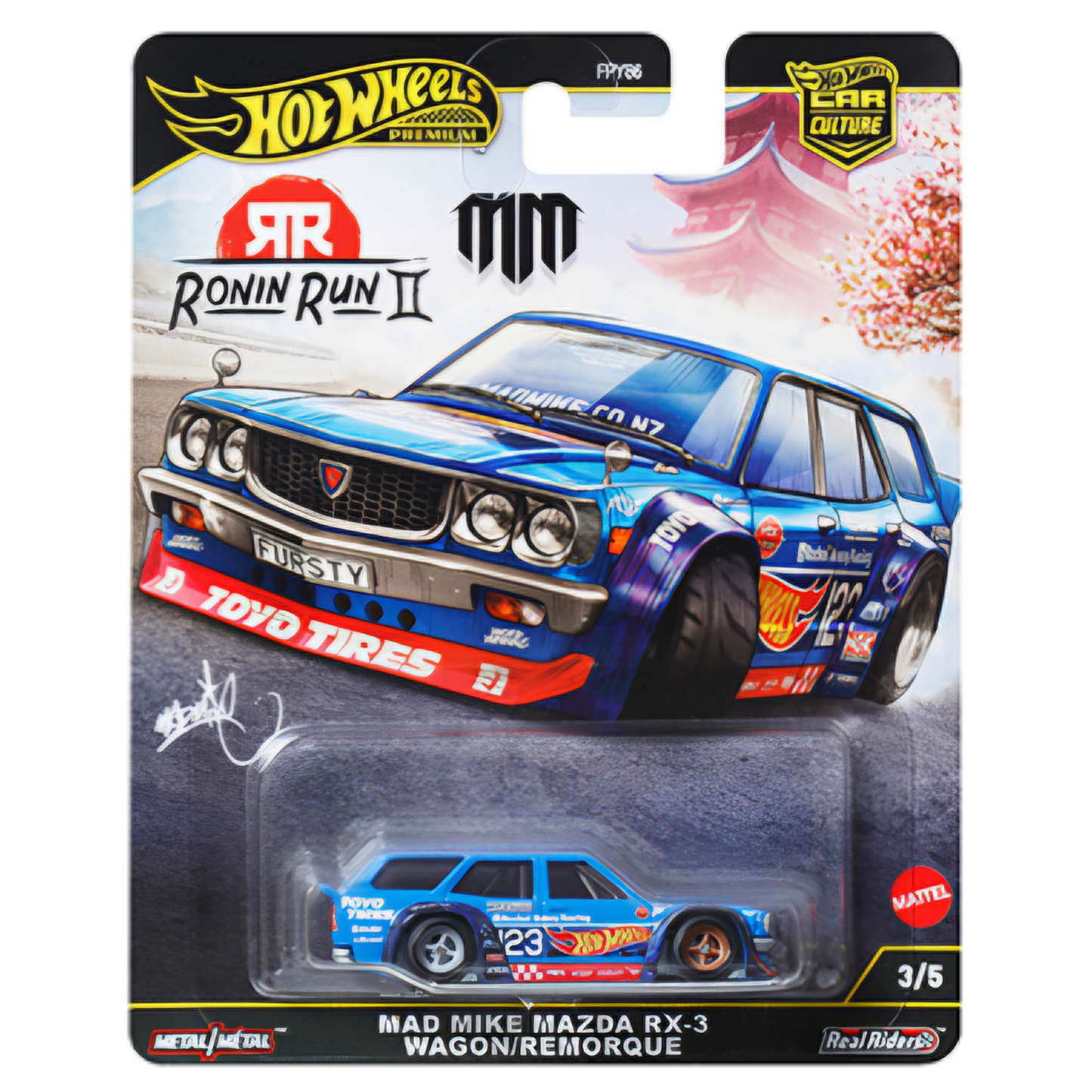 Hot Wheels Ronin Run ll Mad Mike Mazda RX-3 Wagon