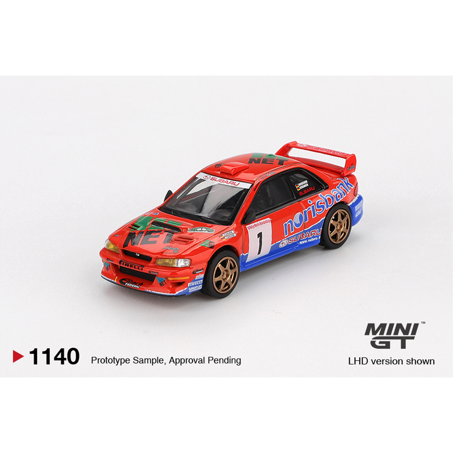 Mini GT Subaru Impreza WRC97 #1 1999 DRM Champion