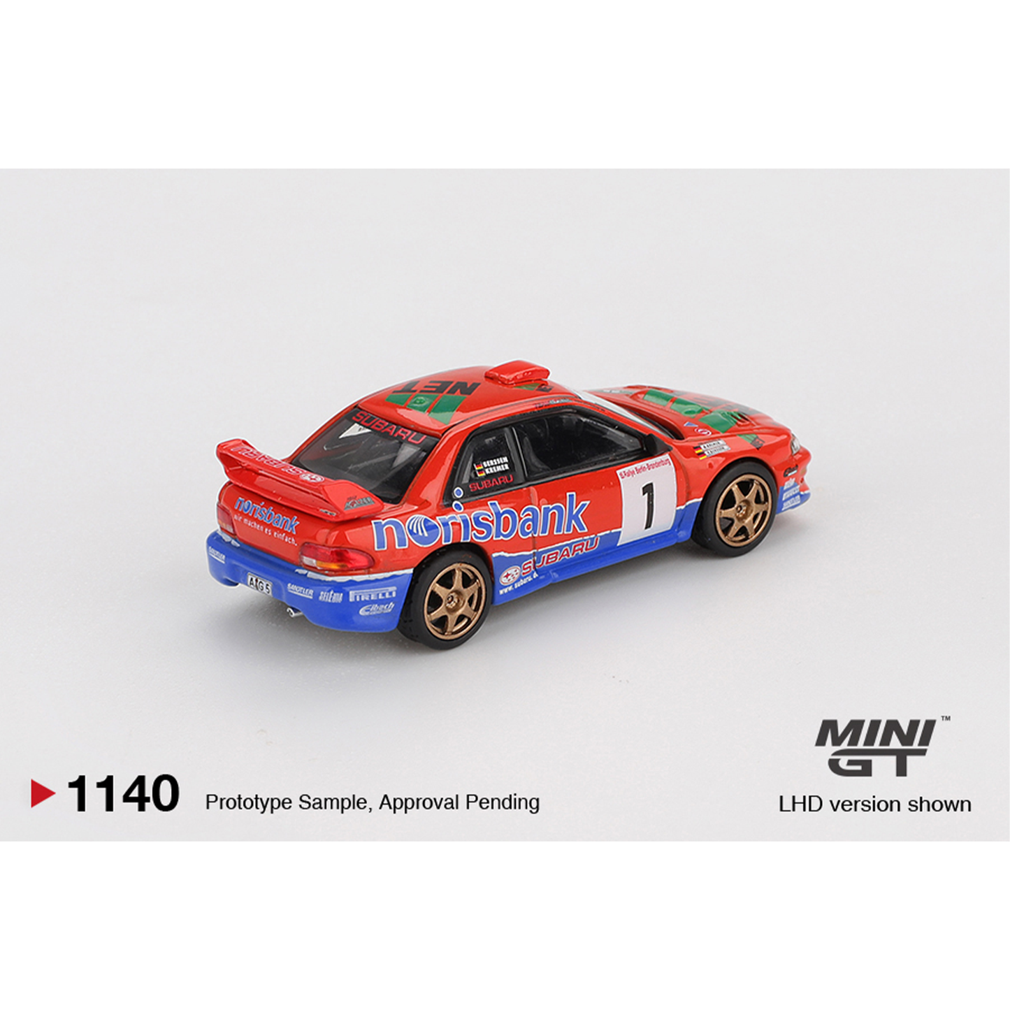 Mini GT Subaru Impreza WRC97 #1 1999 DRM Champion