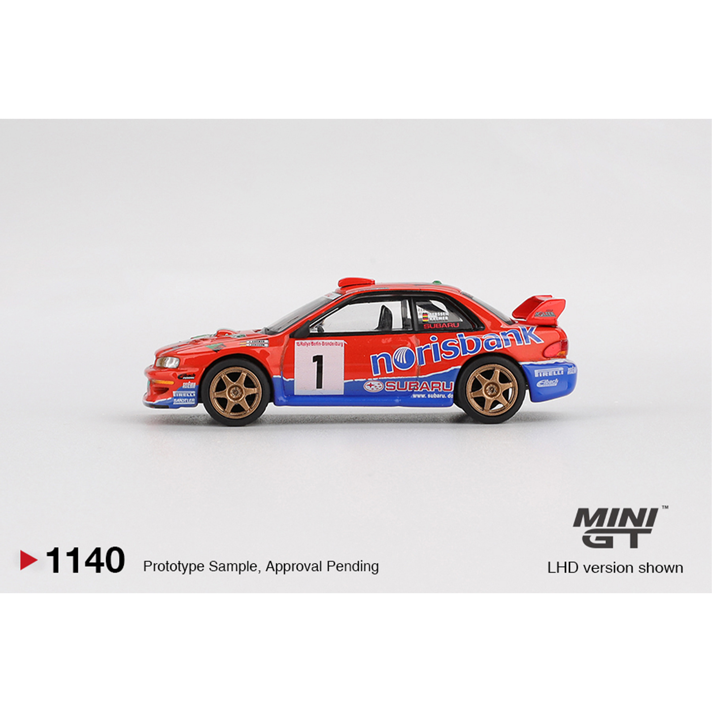 Mini GT Subaru Impreza WRC97 #1 1999 DRM Champion